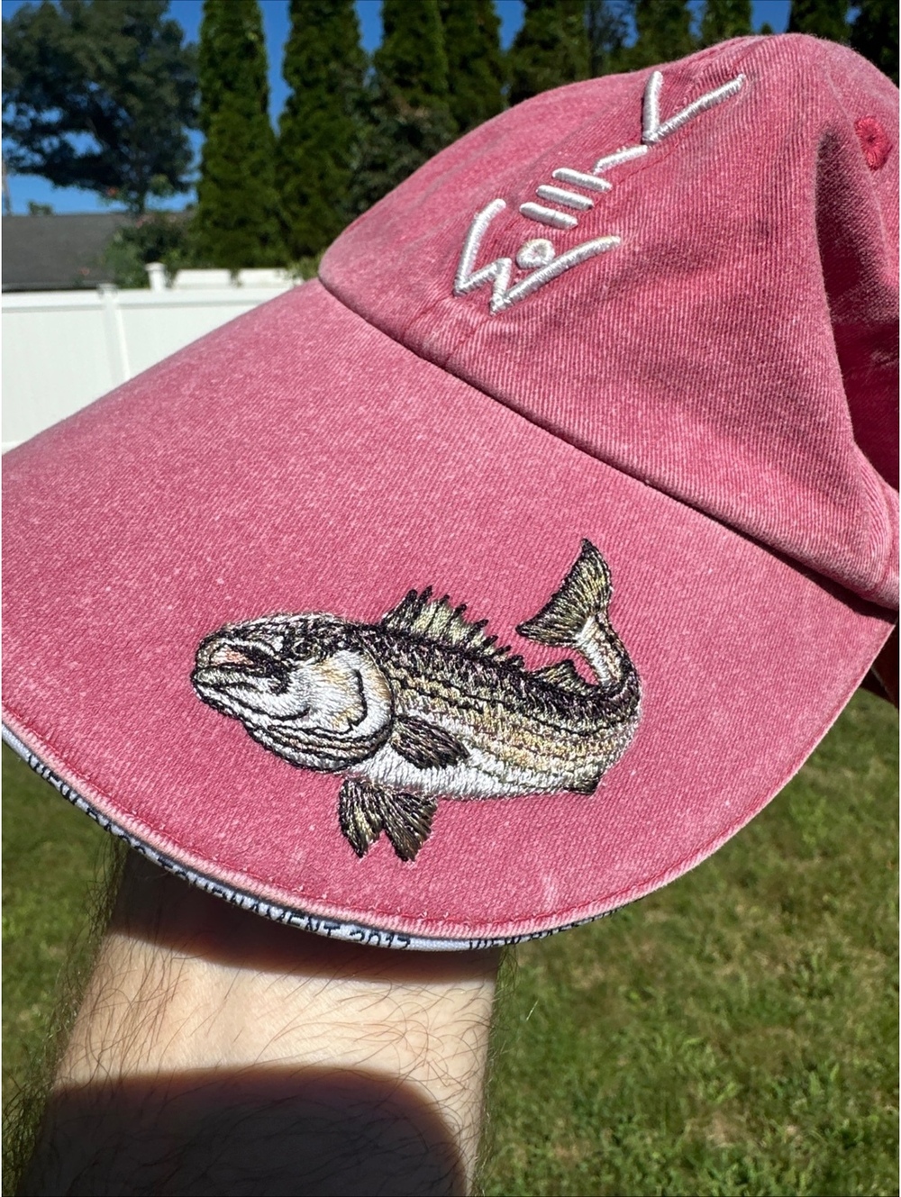 VIEW Bass Tournament 2017 Lessings Faded Red Bass Dad Hat